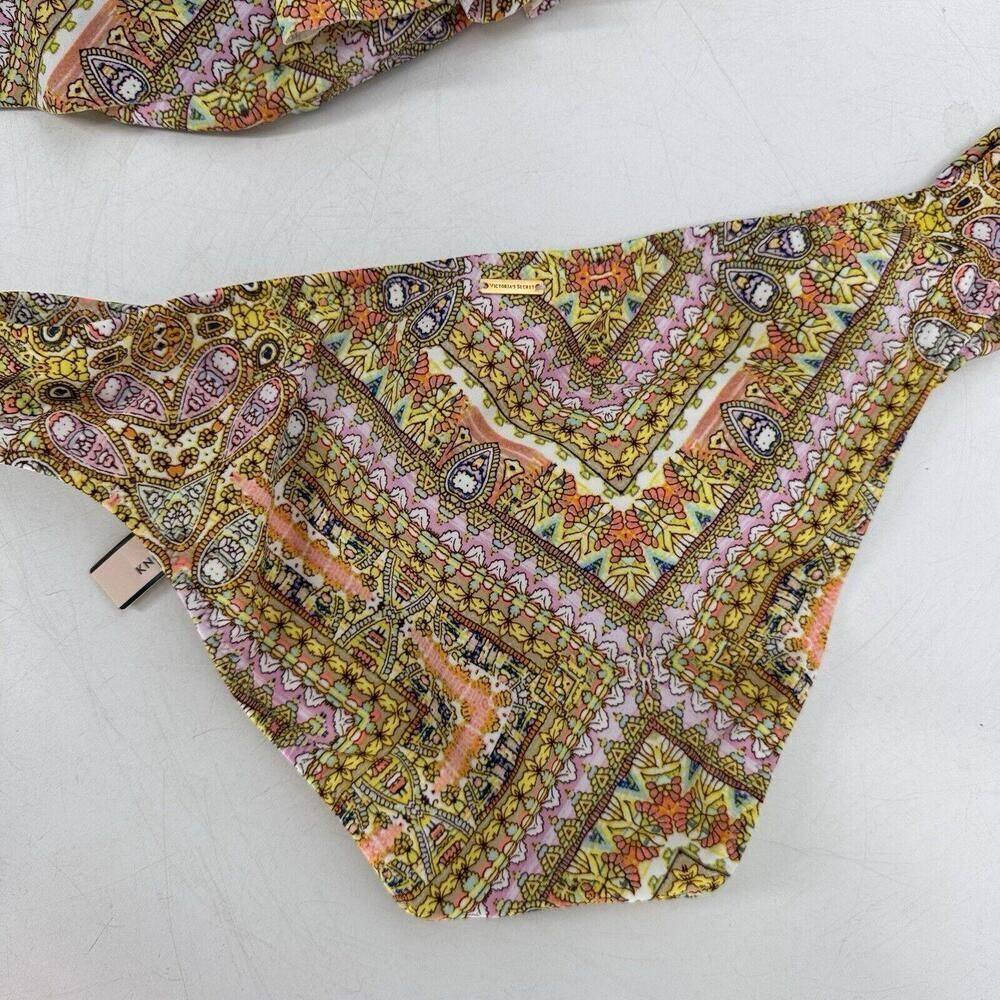NWT VICTORIAS SECRET Bikini Swimsuit Ruffle Off Shoulder Top S bottoms M - Picture 6 of 7